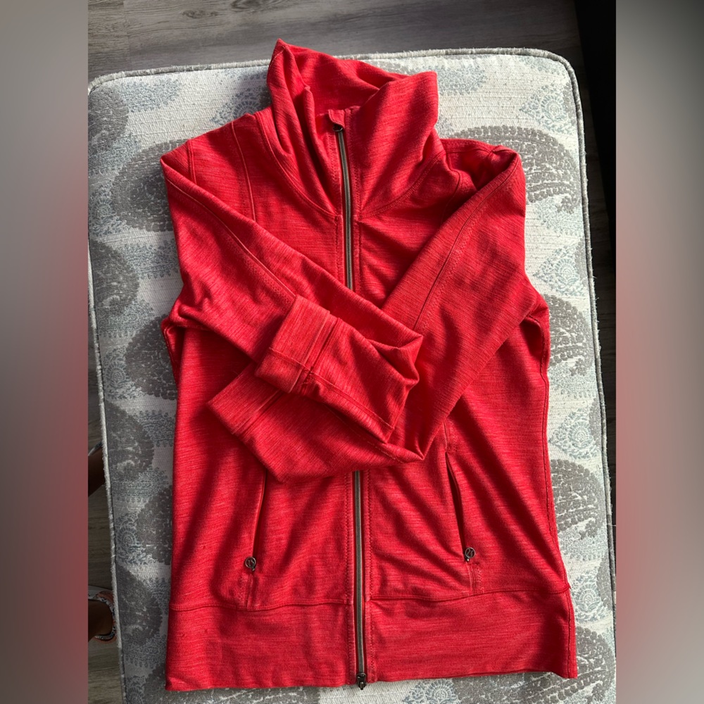 Lululemon Athletica Red Heathered Jacket. Only worn a handful of times.
